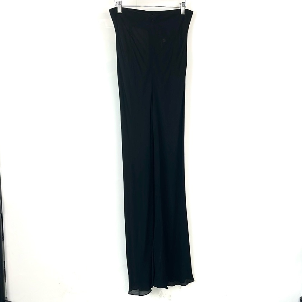 Donna Karan New York Black Crepe Strapless Jumpsuit